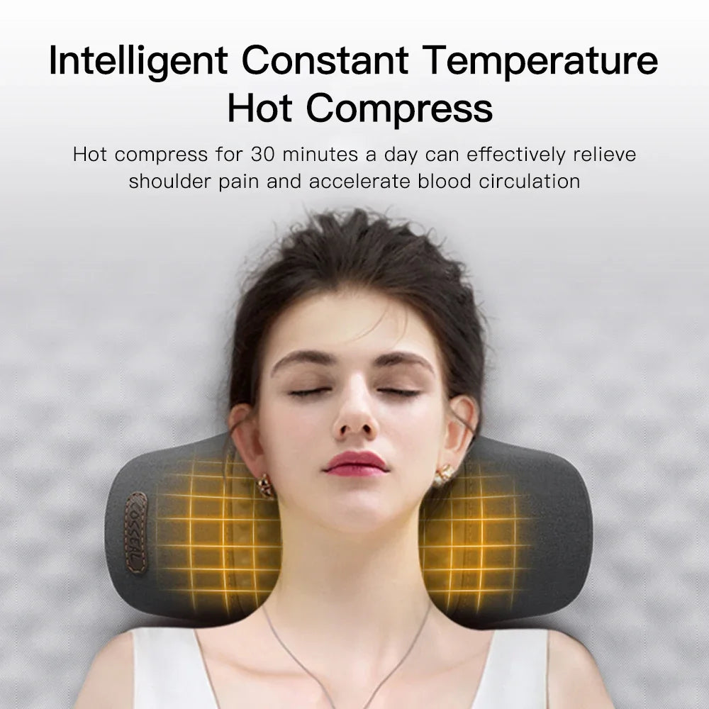Heated Neck Massager Pillow – Electric Cervical Support & Vibration Relaxation